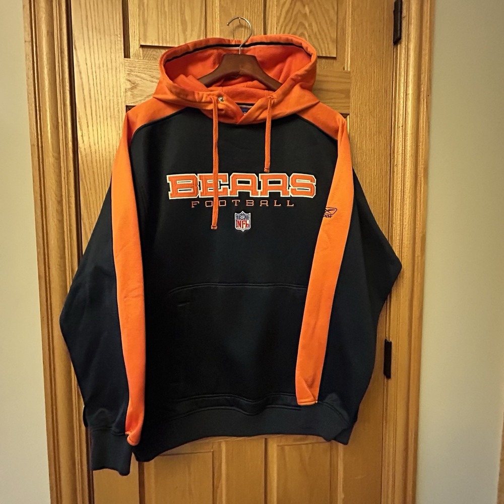 Reebok Chicago Bears NFL Team Apparel Hoodie Men's M Fleece Vintage Football